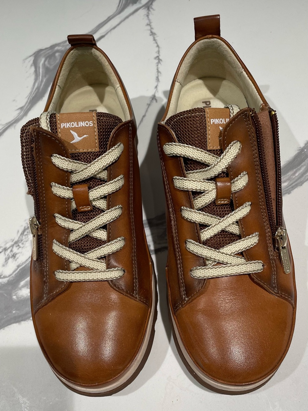 Pikolinos Brown Leather Casual Sneakers Women’s